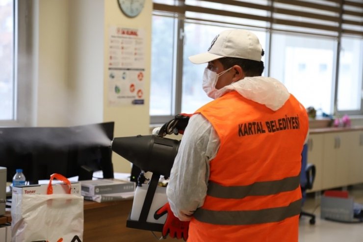 Kartal’da, 11 milyon metrekare kapalı alan dezenfekte edildi