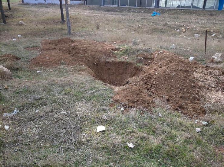 Sit alanında kaçak kazı yaparken yakalandılar