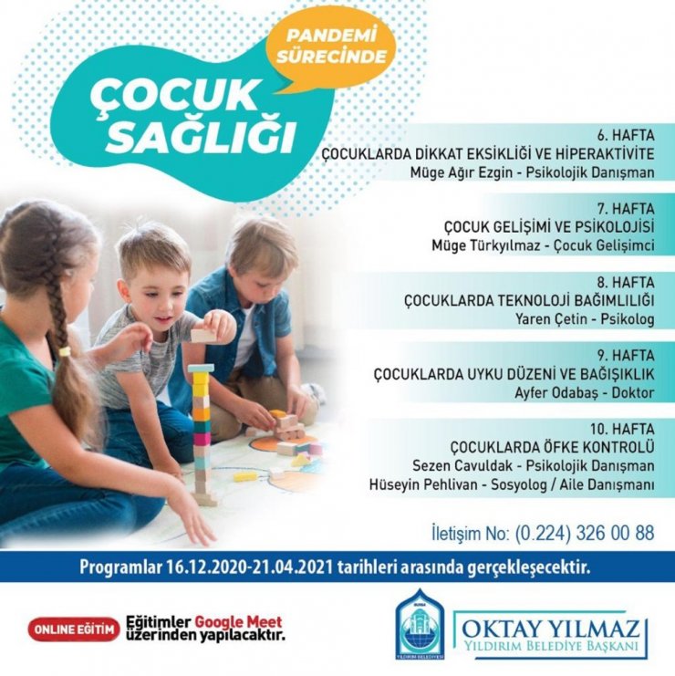 Yıldırım Belediyesi çocuk sağlığı konusunda aileleri bilgilendiriyor