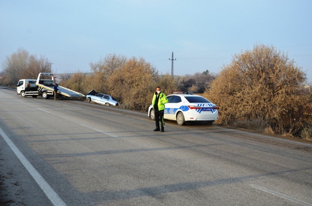 Ereğli'de meydana gelen kazada sürücü şans eseri kurtuldu