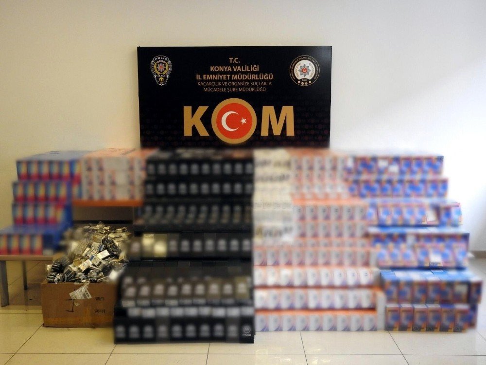 Konya'da büyük operasyon! Binlerce telefon ele geçirildi