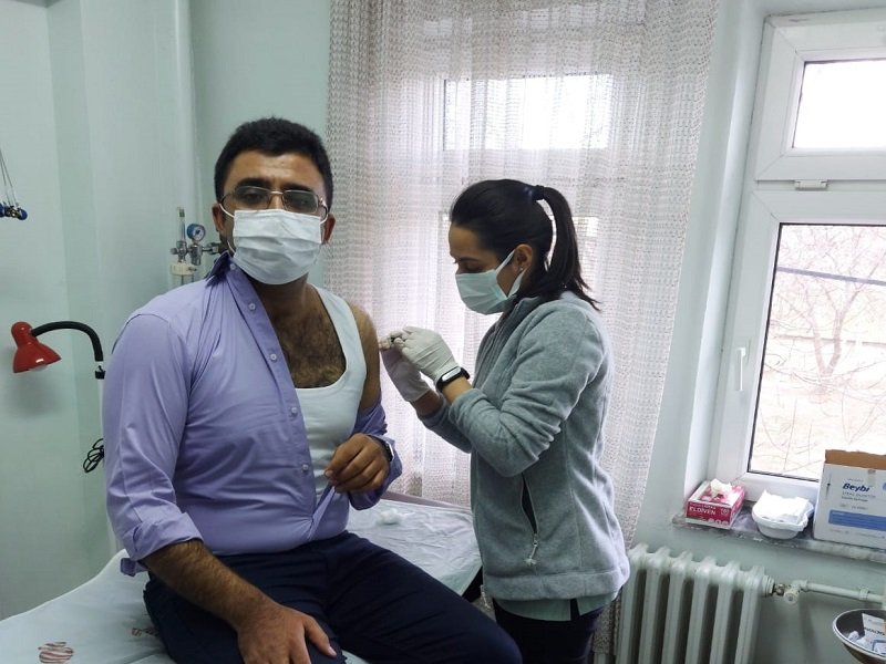 Konya Yalıhüyük'te Kovid aşısı çalışmaları sürüyor