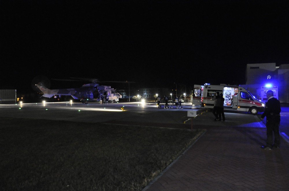 Dağlık arazide mahsur kalan 4 kişi helikopter destekli operasyonla kurtarıldı