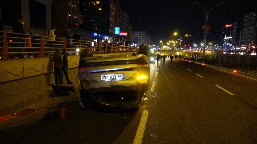 Önce makas sonra takla attı trafiği birbirine kattı! 3’ü ağır 9 yaralı