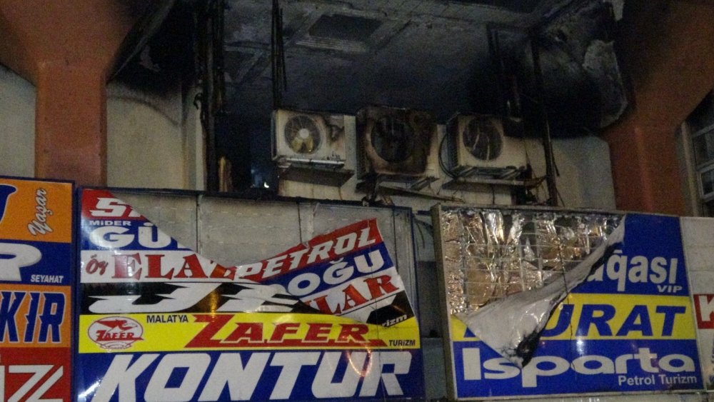 Otogarda yangın paniği!