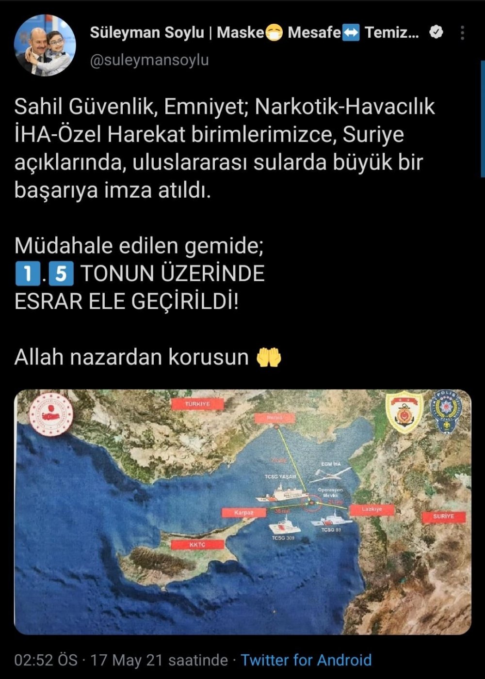 Bakan Soylu yakalanan uyuşturucunun miktarını açıkladı! Dünya tarihine geçecek