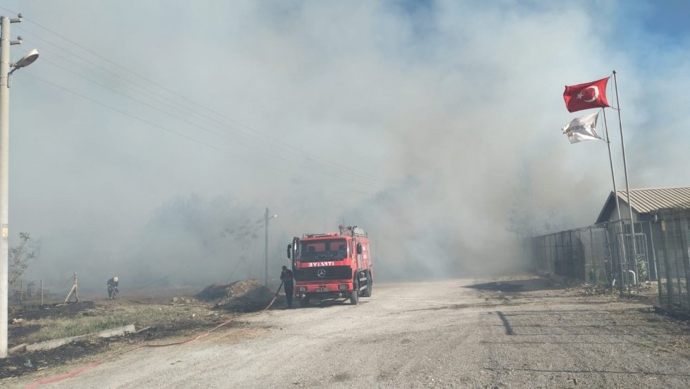 Afyon'da bir yangın daha! Kalorifer yakıtı üretim tesisini alevler sardı