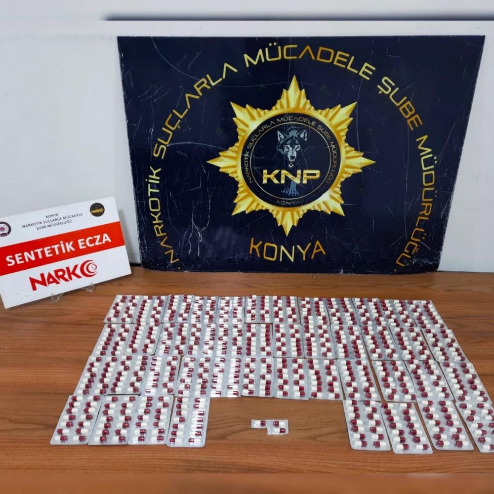 Konya Narkotik polisi 4 kilo 115 gram eroin ve metamfetamin ele geçirdi