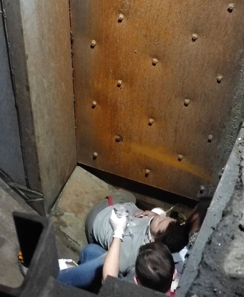 Aksaray'da dehşet anları! Bacağı koptu