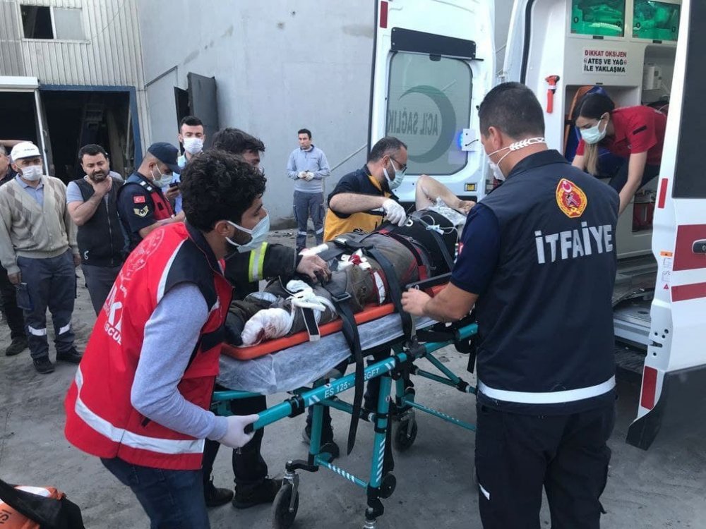 Aksaray'da dehşet anları! Bacağı koptu