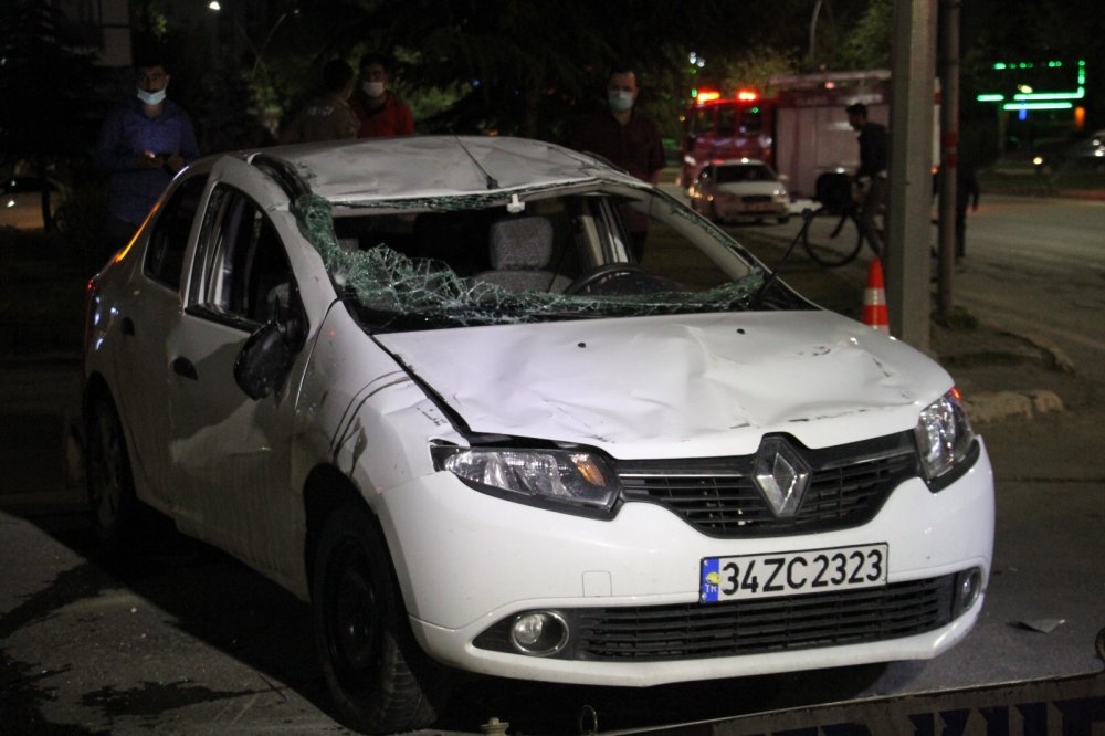 Kaza yapan 16 yaşındaki sürücü yaralı halde kaçarken yakalandı