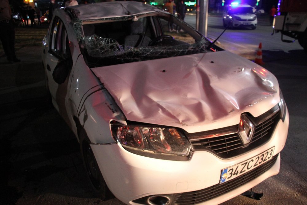 Kaza yapan 16 yaşındaki sürücü yaralı halde kaçarken yakalandı