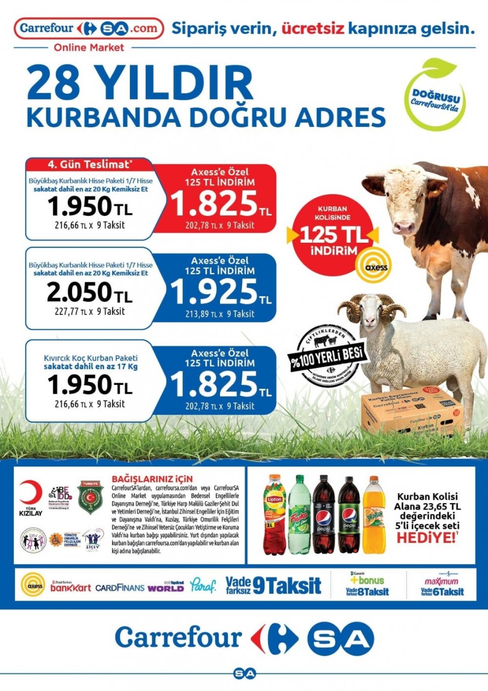 Konya'da 2 mağazası olan CarrefourSA Konya'da kurban kesimi yapacak