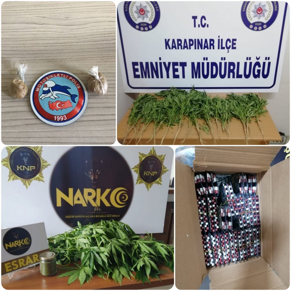 Konya polisi bu görüntüleri paylaştı! 170 kişi yakalandı