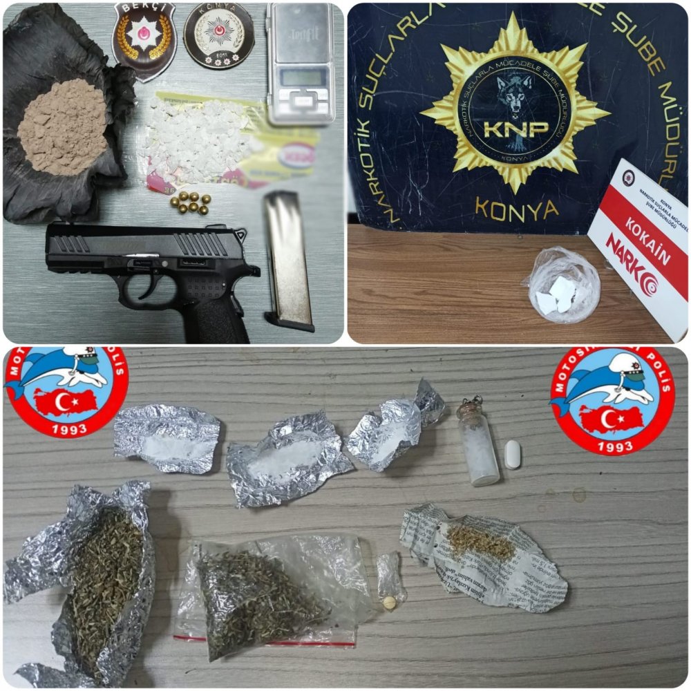 Konya polisi bu görüntüleri paylaştı! 170 kişi yakalandı