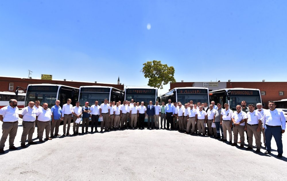 Konya'da toplu ulaşım çalışanları Mesleki Yeterlilik Belgesi