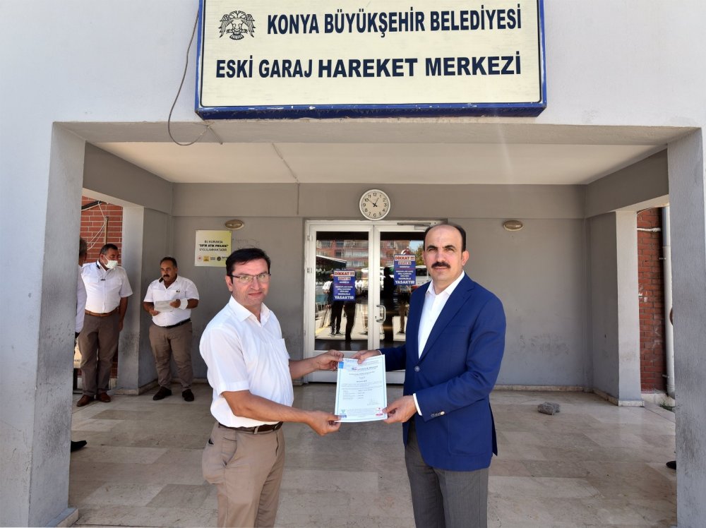Konya'da toplu ulaşım çalışanları Mesleki Yeterlilik Belgesi
