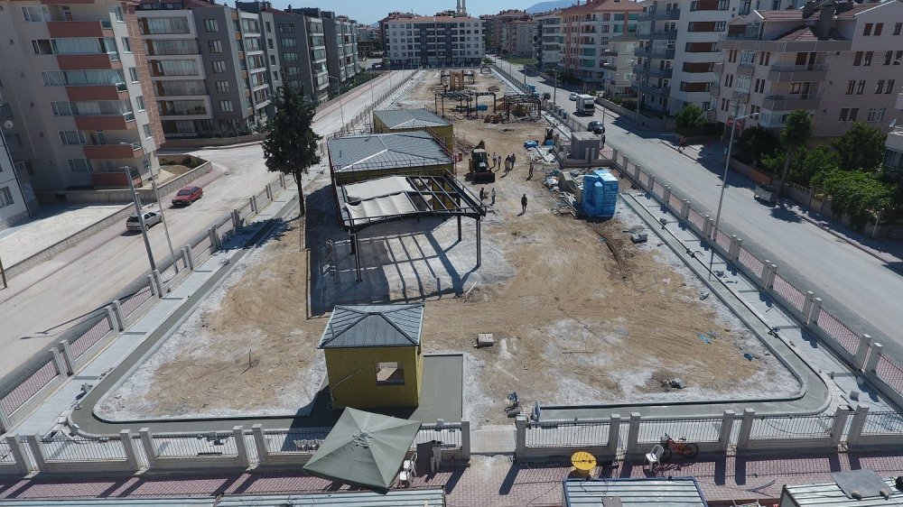 Karatay Trafik Eğitim Parkı’nda çalışmalar devam ediyor