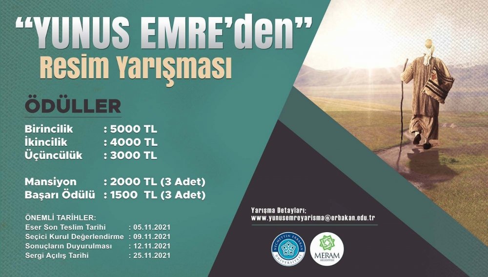 NEÜ ve Meram Belediyesi'nden Yunus Emre’den resim yarışması