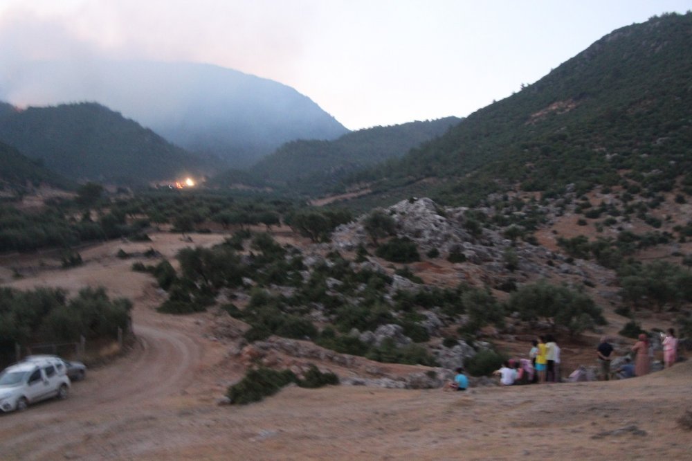 Amanos dağlarında 2 gündür farklı noktalarda süren orman yangınına müdahale sürüyor