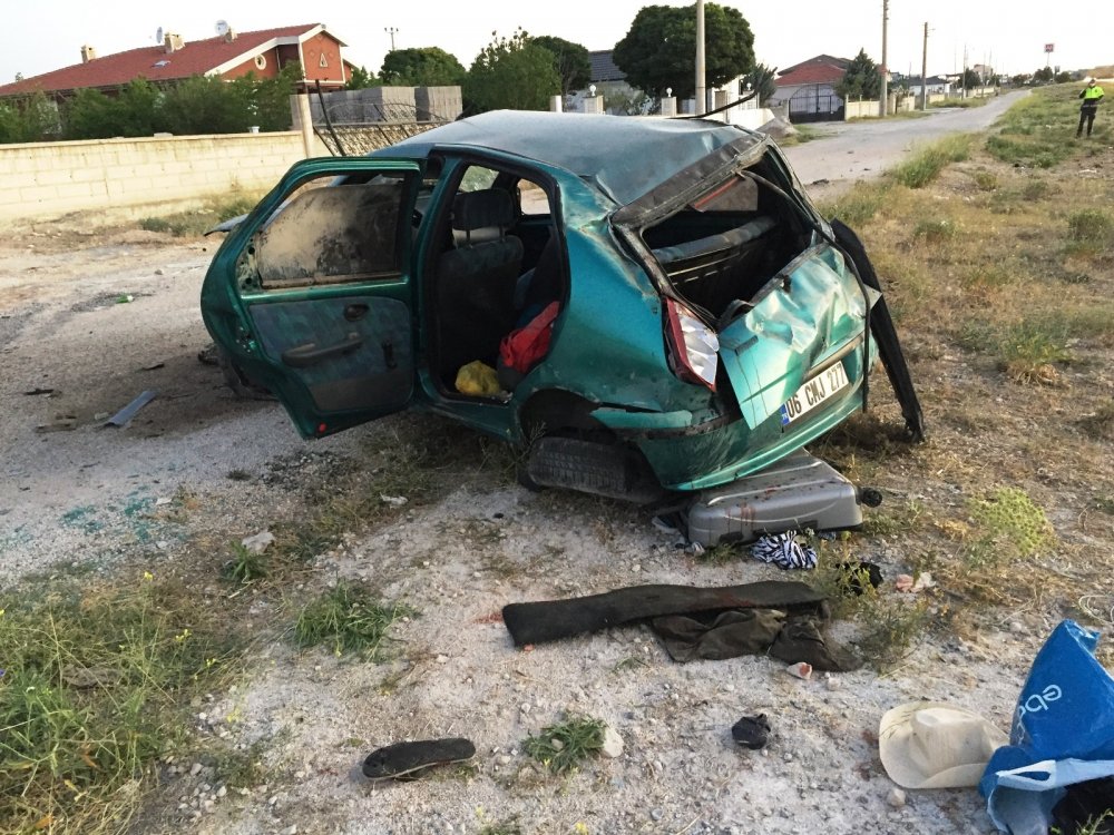 Konya'ya gelen araç Kulu'da takla attı! 3 yaşındaki Selim Ayaz Tekmanlı kurtarılamadı