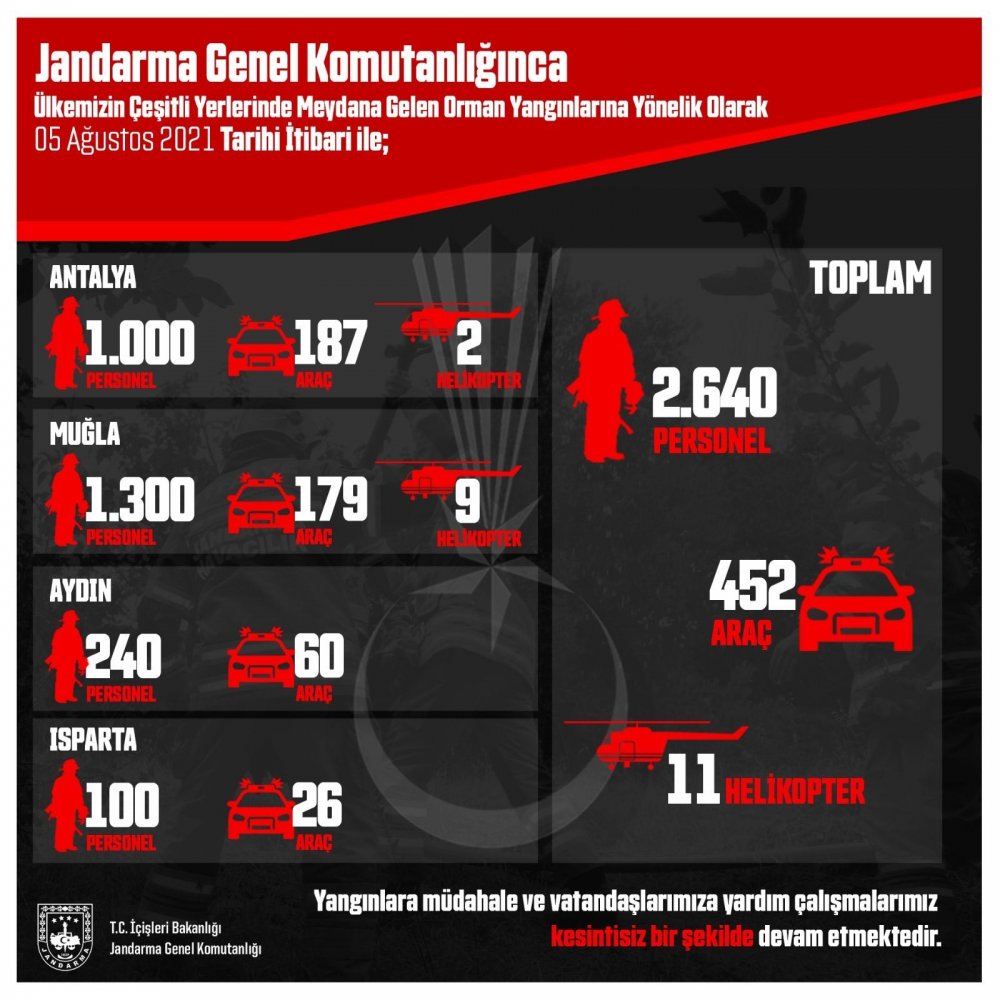Jandarma Genel Komutanlığı'ndan orman yangını açıklaması!
