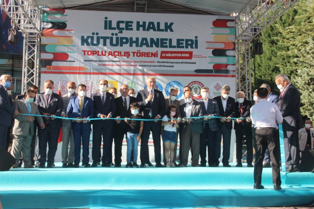 Konya’da 5 kütüphane birden açıldı