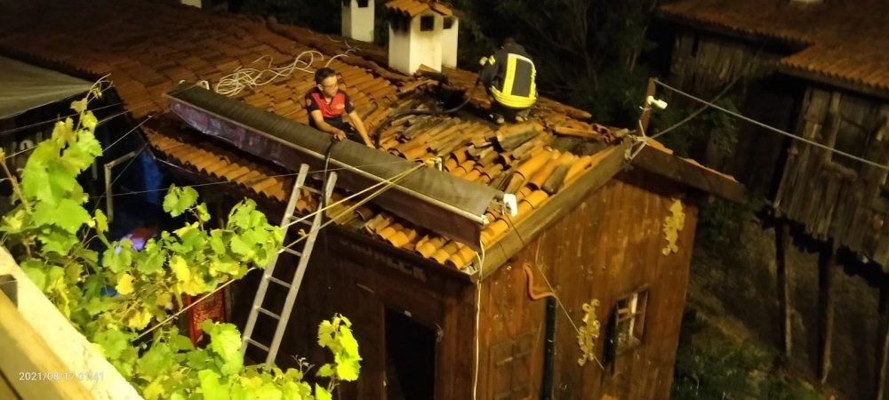 Safranbolu Tarihi Çarşı’da yangın paniği!