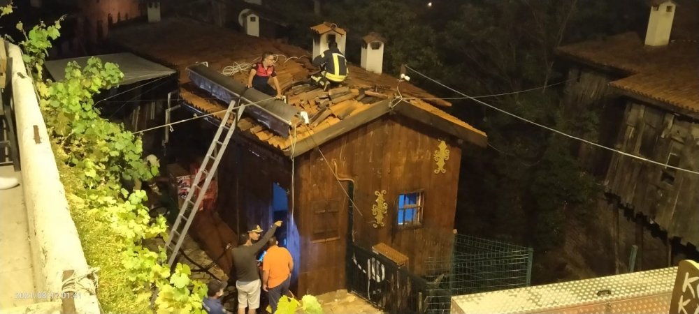 Safranbolu Tarihi Çarşı’da yangın paniği!