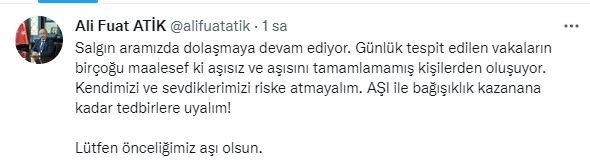 Denizli Valisi Ail Fuat Atik devreye girdi ve aşı çağrısı yaptı