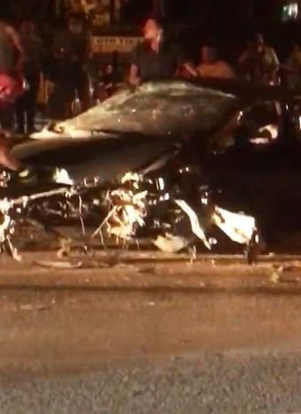 Ağaca çarpan otomobilin motoru 50 metre fırlamıştı! Kazanın yeni görüntüleri ortaya çıktı