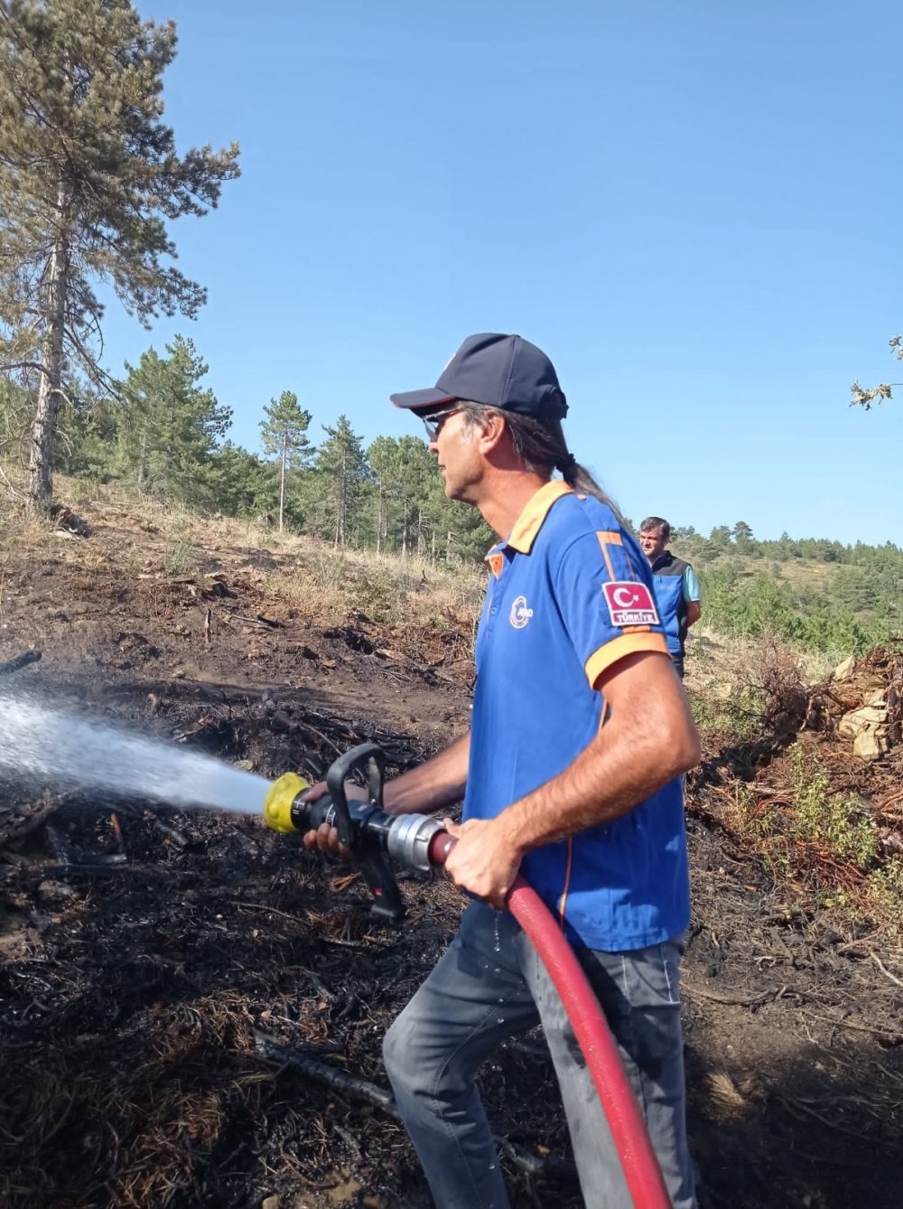 Konya’da tarladaki anız yangını ormana sıçradı!
