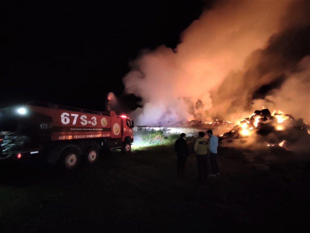 Besi çiftliği alev alev yandı! Hayvanlar son anda kurtarıldı