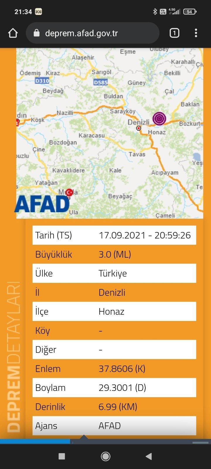 Denizli’de deprem! Hasar oluşan ev tahliye edildi