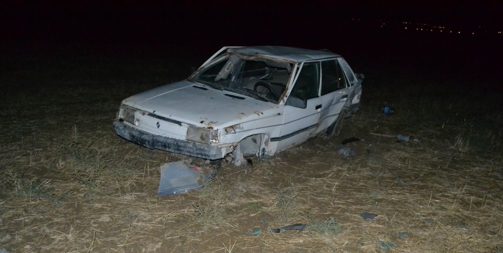 Konya'da otomobil takla atarak şarampole düştü! 1 yaralı