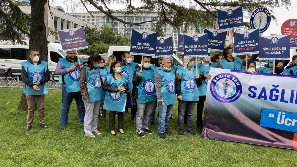 Sağlık çalışanlarından Ekrem İmamoğlu’na kırmızı kart