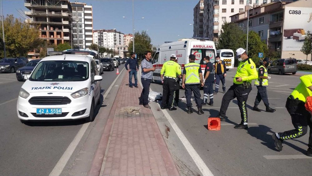 Konya'da karşıdan karşıya geçerken aracın çarptığı İbrahim Aydın öldü! Eşi feryad etti