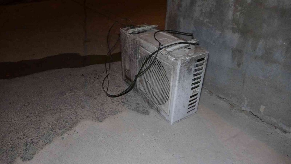 Mahalleliye yakalanan klima hırsızları sokak sokak kovalandı