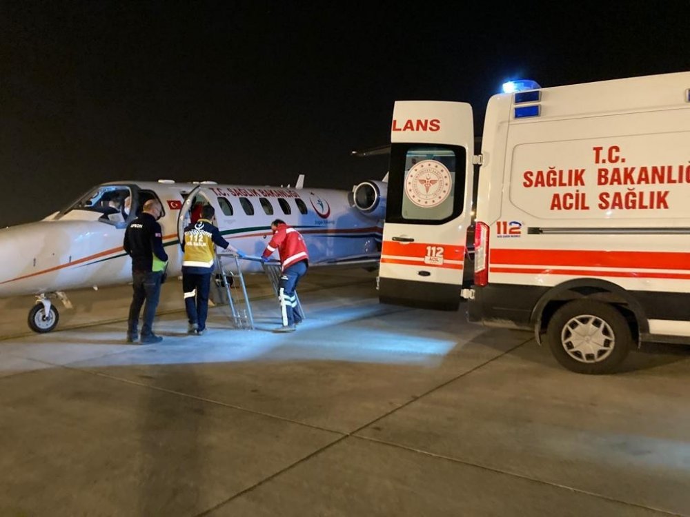 Nefes alamayan hasta uçak ambulansla Kayseri'den İstanbul'a nakledildi