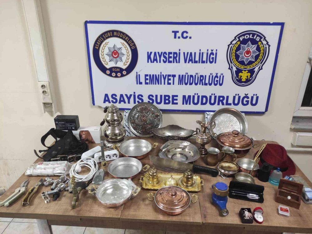 Kayseri'de 11 ayrı hırsızlık olayına karışan 6 şahıs yakalandı