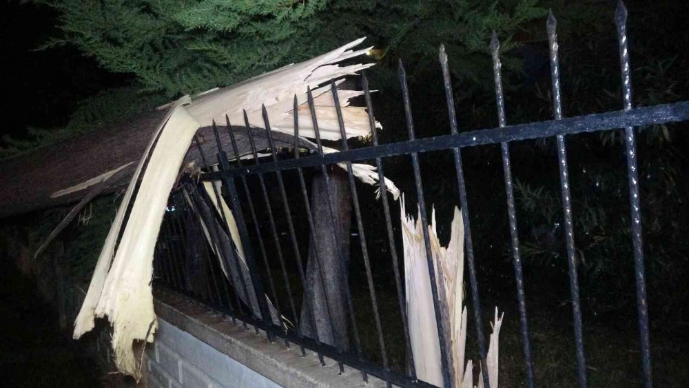 Antalya’da hortum! Ağaçlar kökünden söküldü ortalık savaş alanına döndü