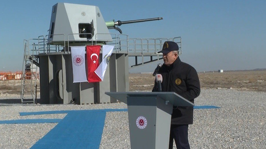 Milli Deniz Topu Konya'da ateşlendi! İlk talimatı Bakan Akar verdi