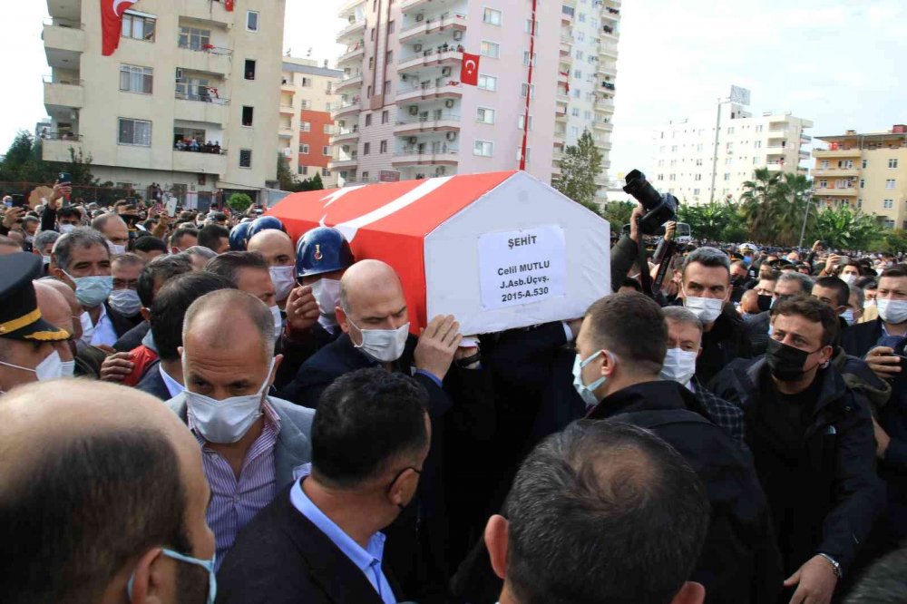 9 teröristin öldüğü çatışmada şehit olan Astsubay Celil Mutlu’ya son görev