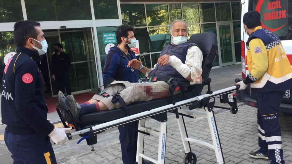 Ankara'da hızar makinesiyle kolunu kesen şahıs Konya'da hastaneye kaldırıldı