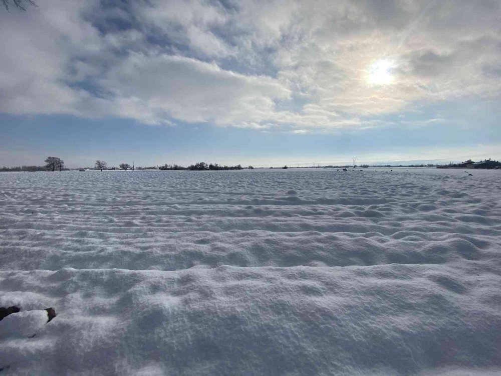 Konya Ovası beyaz örtüyle kaplandı! Üretici sevinçli
