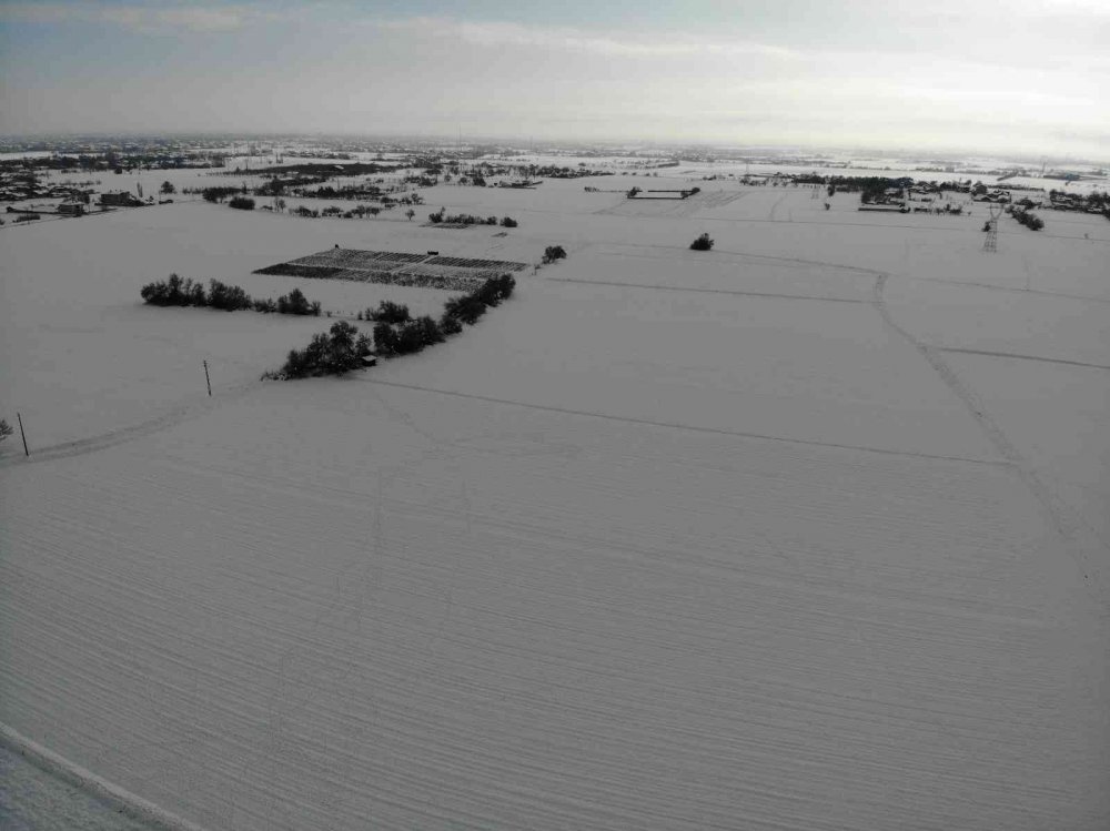 Konya Ovası beyaz örtüyle kaplandı! Üretici sevinçli