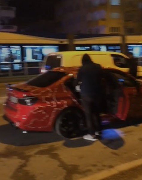 Antalya'da bir çılgın sürücünün hevesi kursağında kaldı