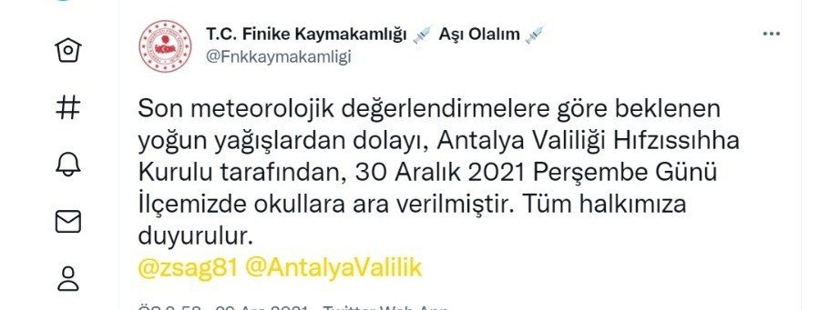 Meteoroloji ‘kırmızı’ kodla uyardı! 3 ilçede okullar tatil edildi