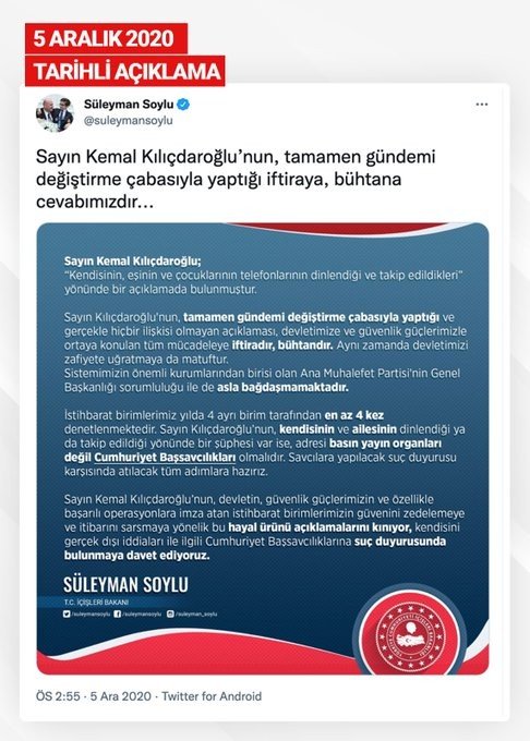 Son dakika! İçişleri Bakanı Soylu: Kılıçdaroğlu hakkında suç duyurusunda bulunuyoruz