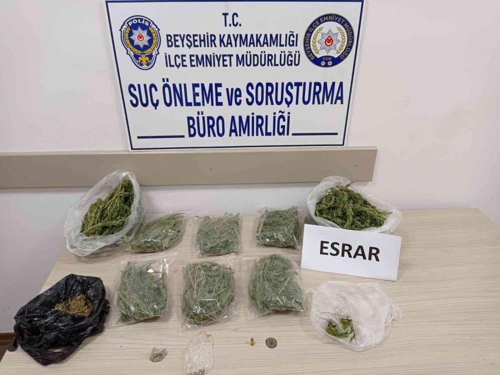 Konya’da uyuşturucuya geçit yok! Bağ evinden esrar ve tarihi sikke çıktı